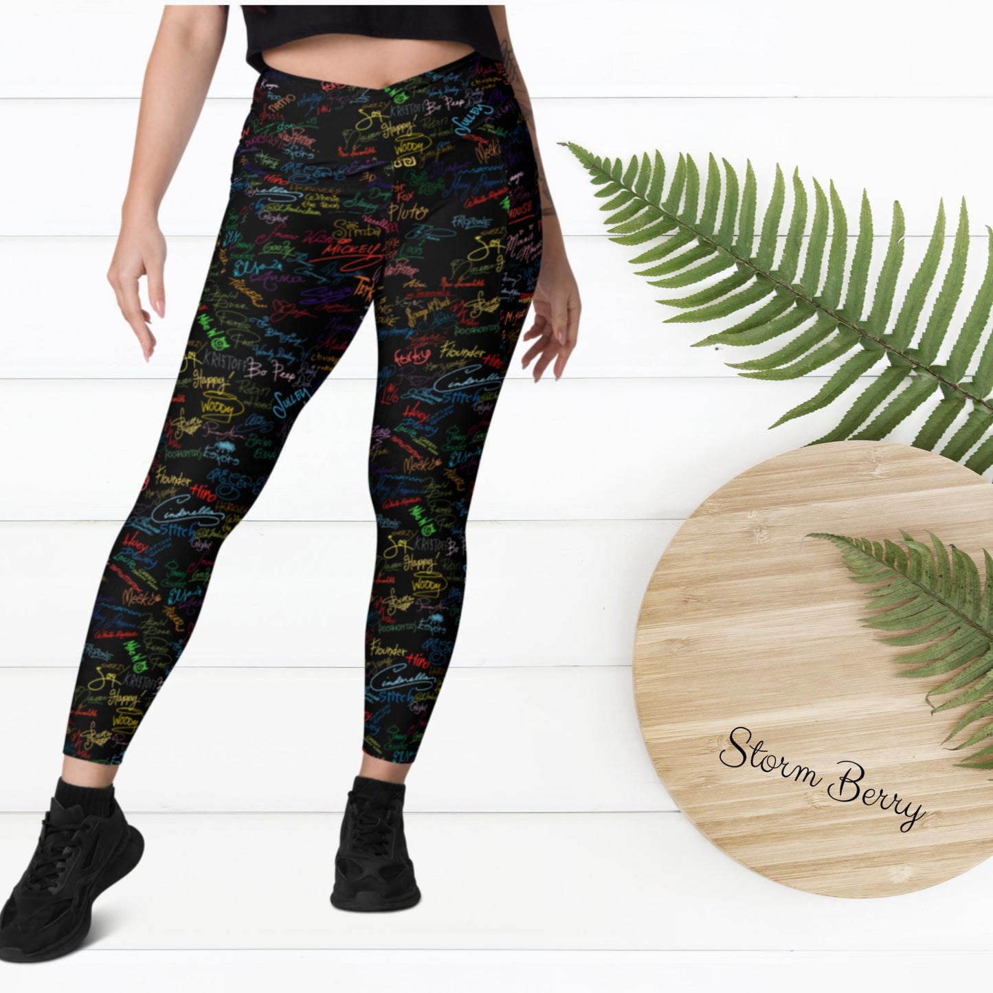 Magical Autographs Crossover leggings with pockets black