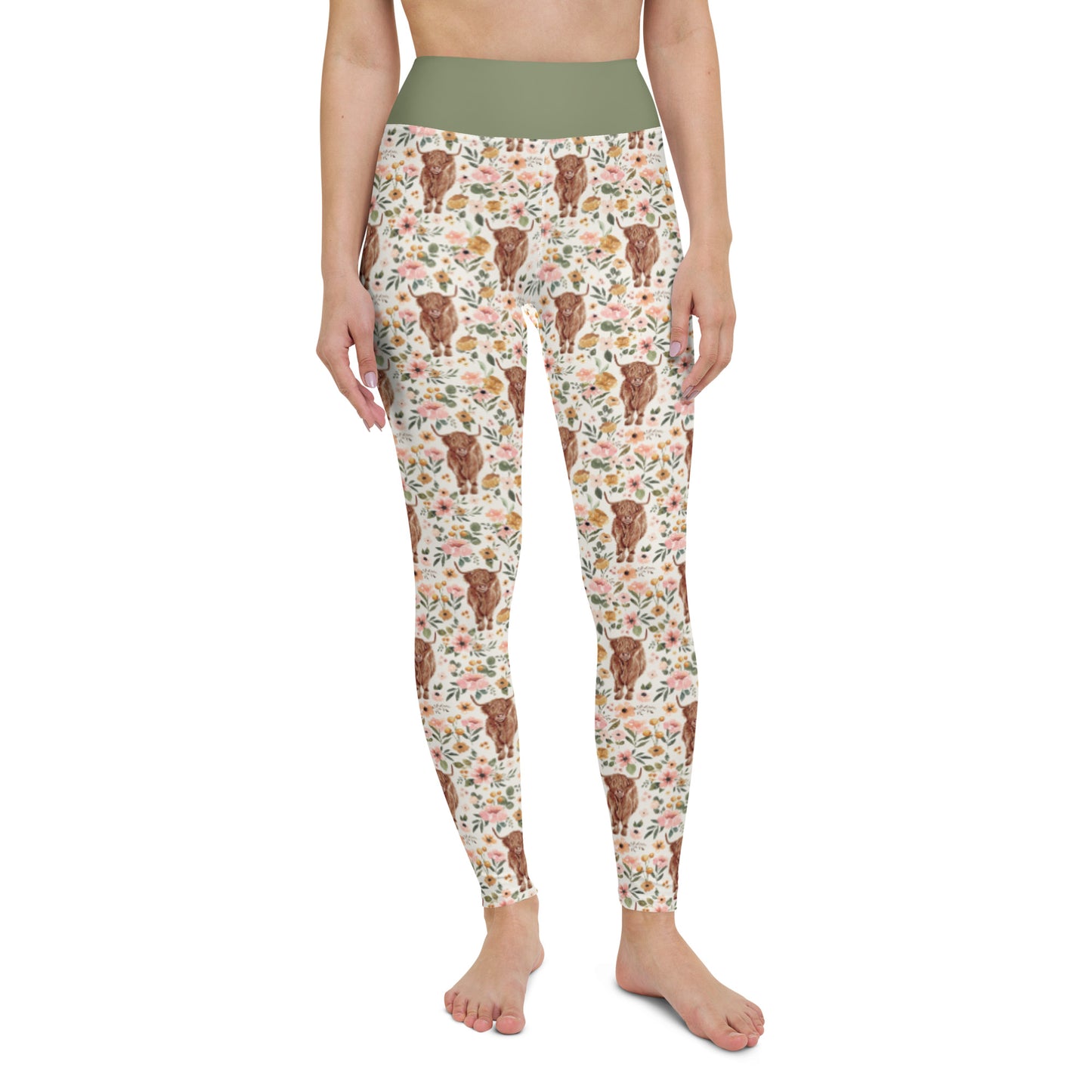 Highland Cow Yoga Leggings