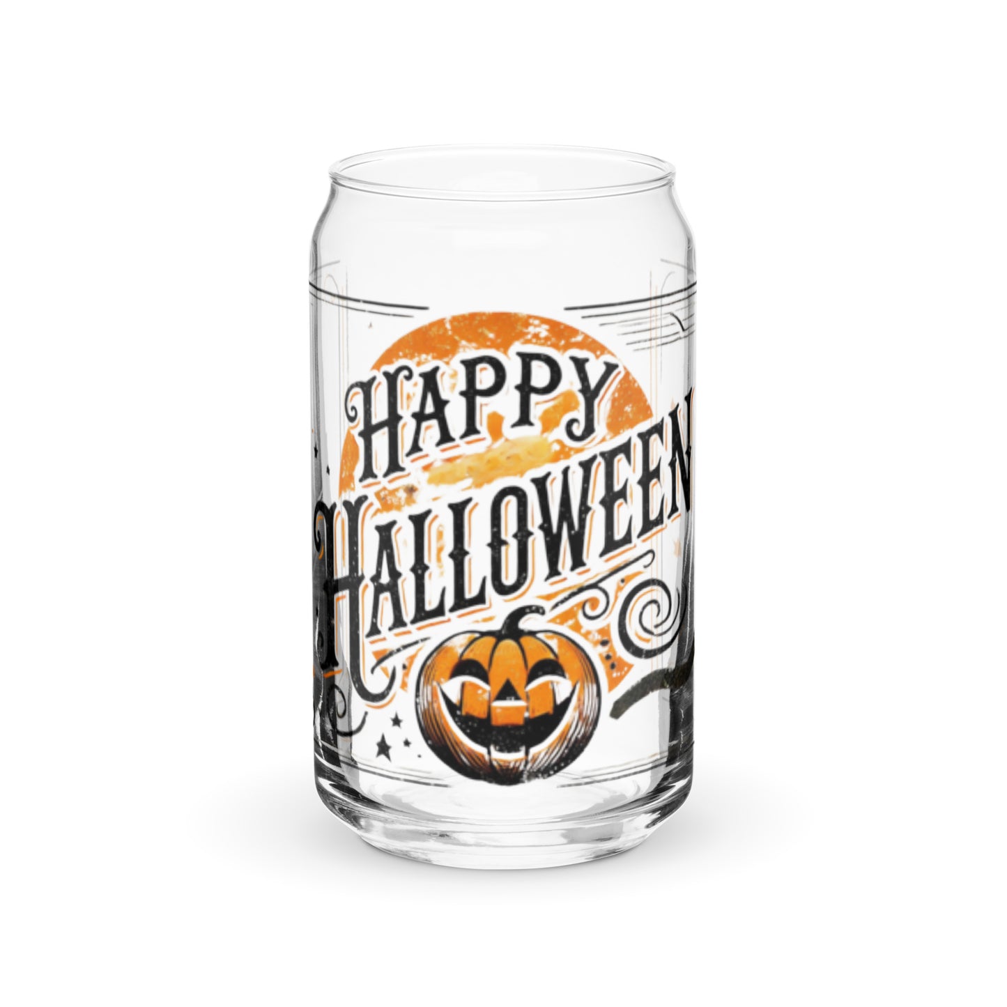 Vintage-Inspired Halloween Glass | 16 oz Distressed Design | Perfect for Spooky Beverages