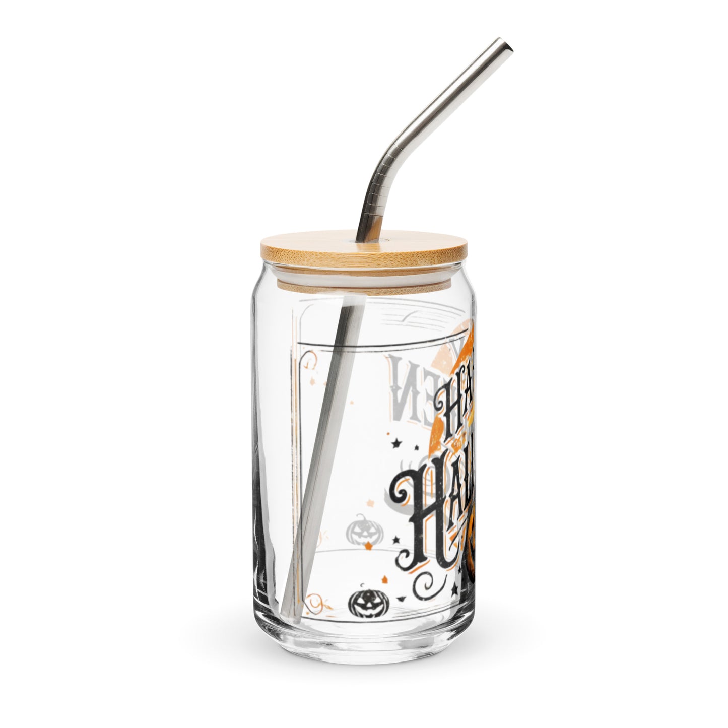 Vintage-Inspired Halloween Glass | 16 oz Distressed Design | Perfect for Spooky Beverages