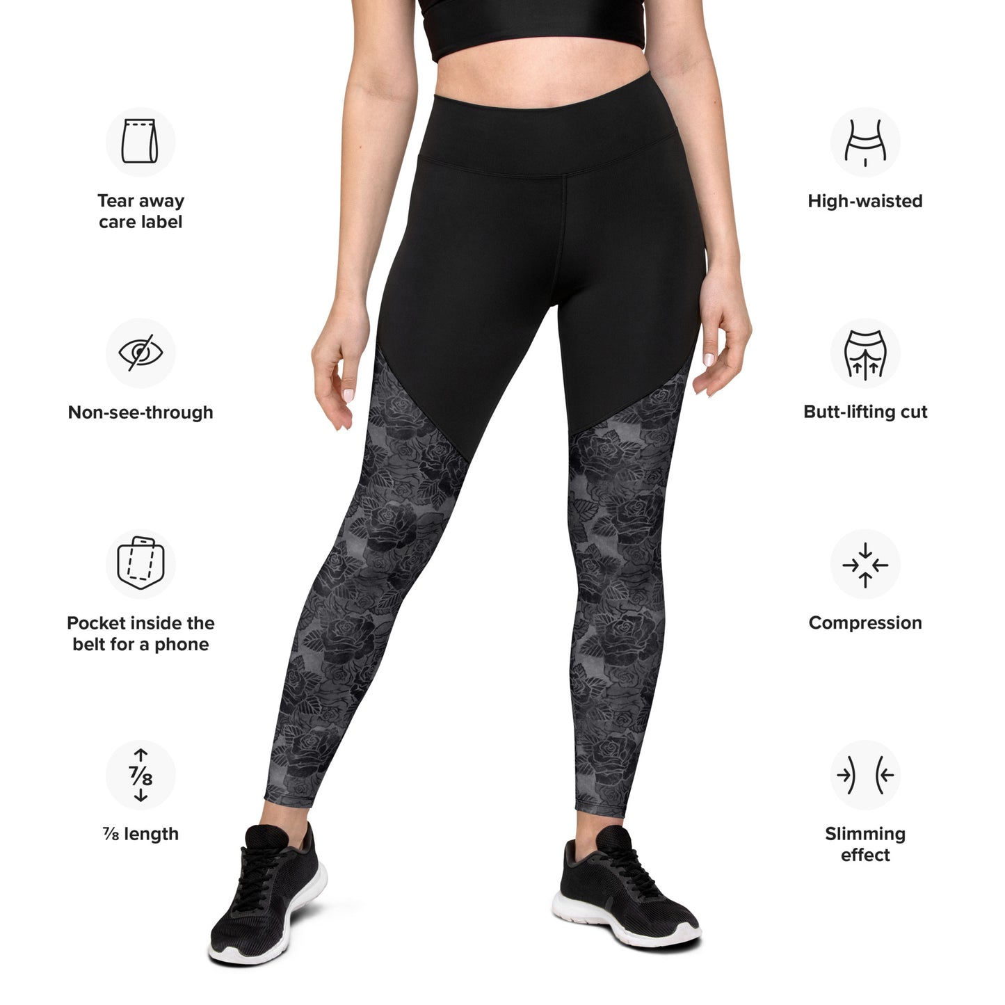 Black Rose Sports Leggings