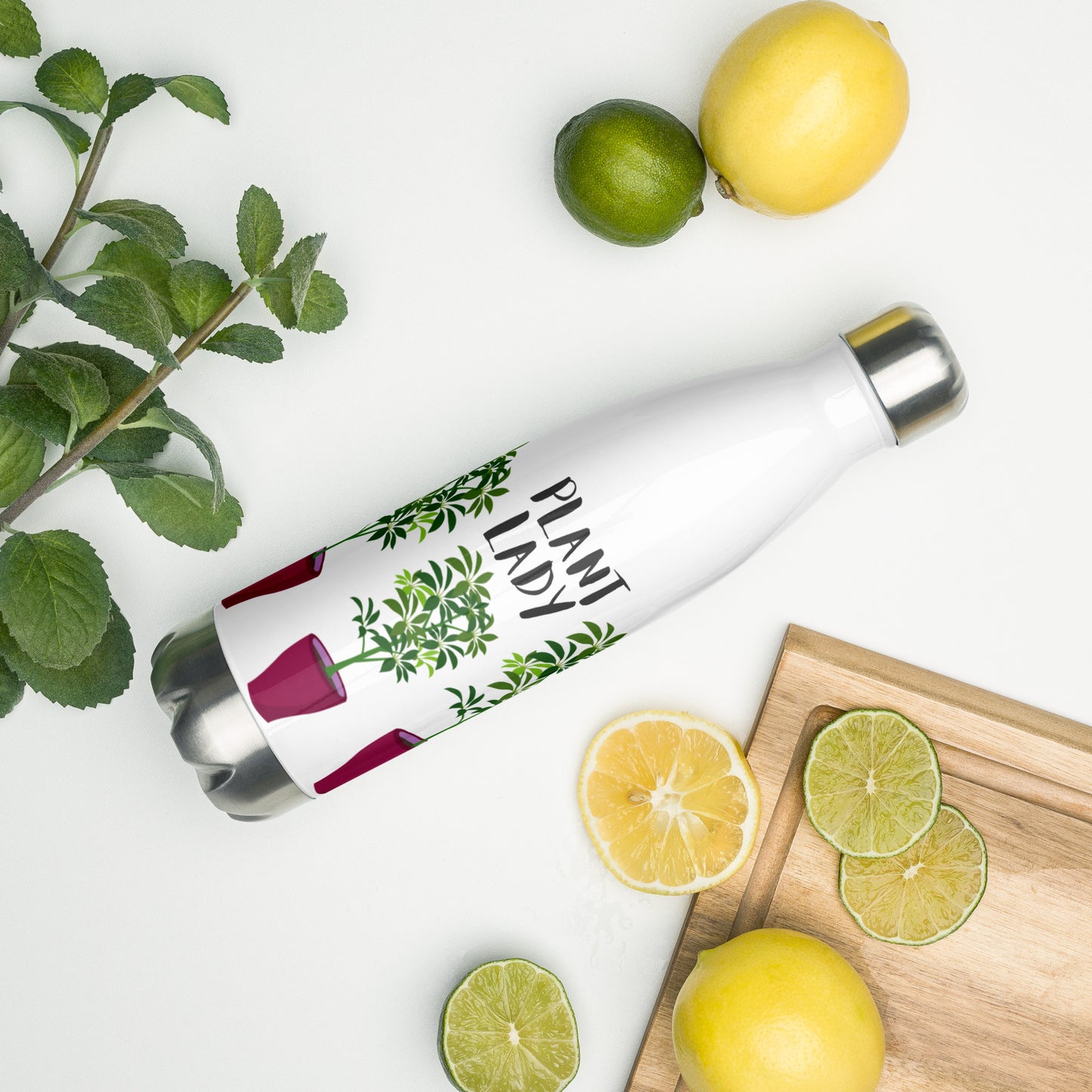 Plant Lady Stainless Steel Water Bottle