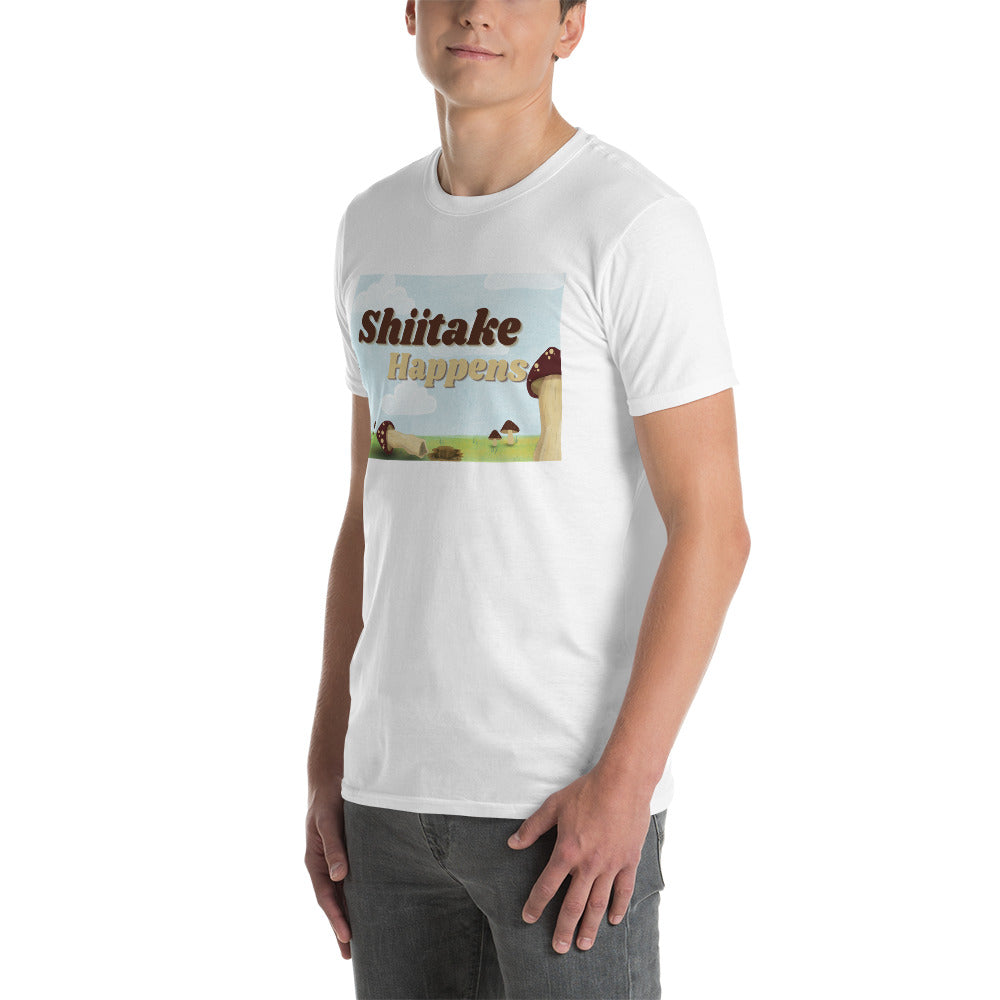 Shiitake Happens Mushys Short-Sleeve Unisex T-Shirt mushrooms