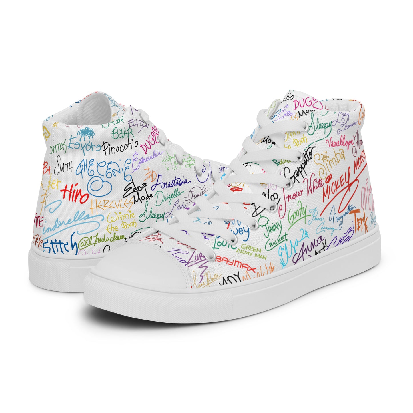 Magical autographs Women’s high top canvas shoes