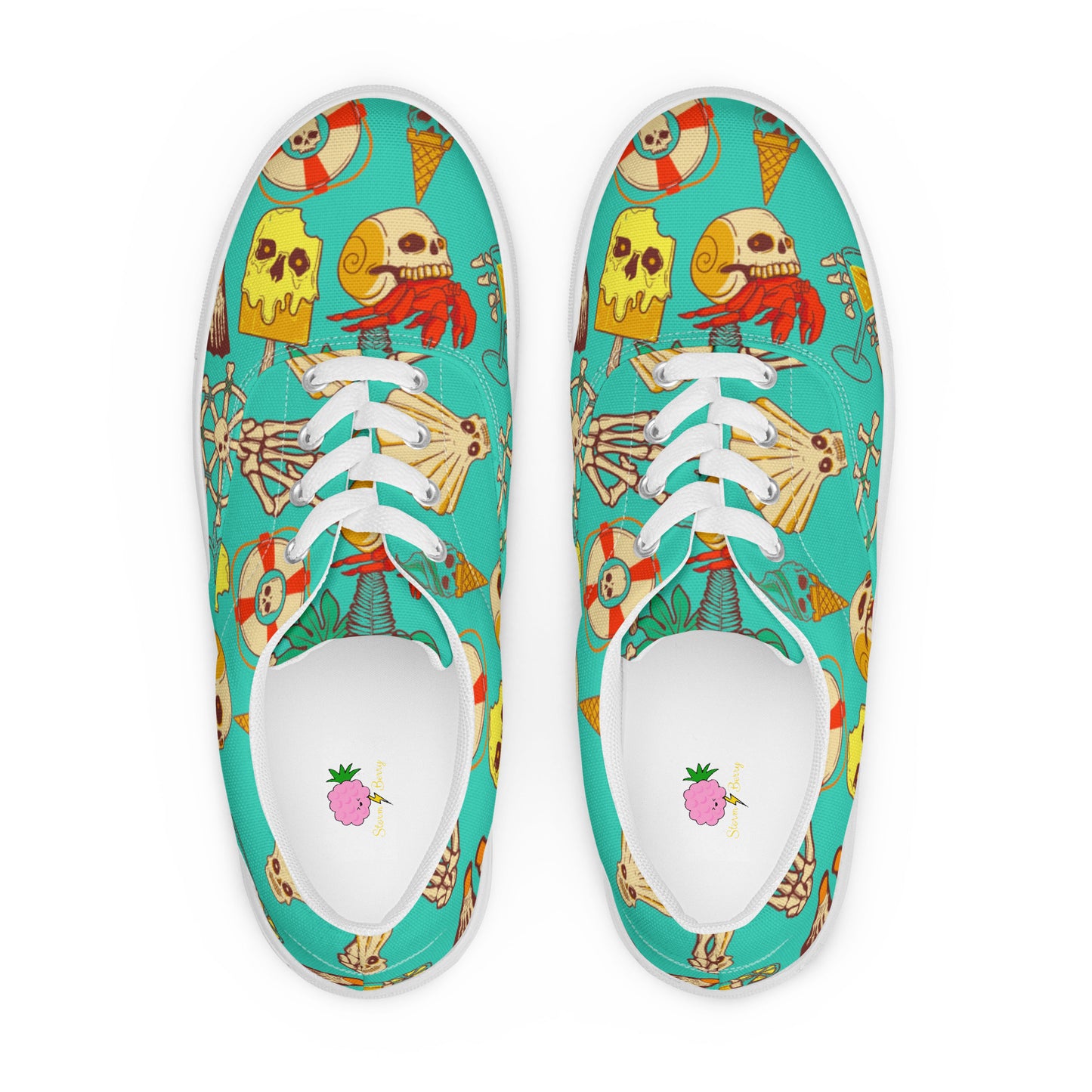 Skull Beach Women’s lace-up canvas shoes Tropical Key West