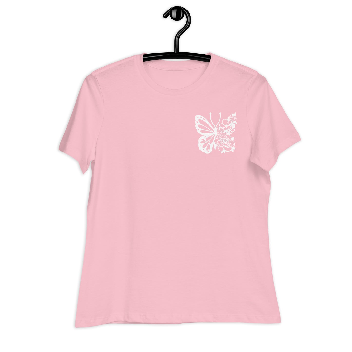 Embroidered Floral Butterfly Relaxed T-Shirt