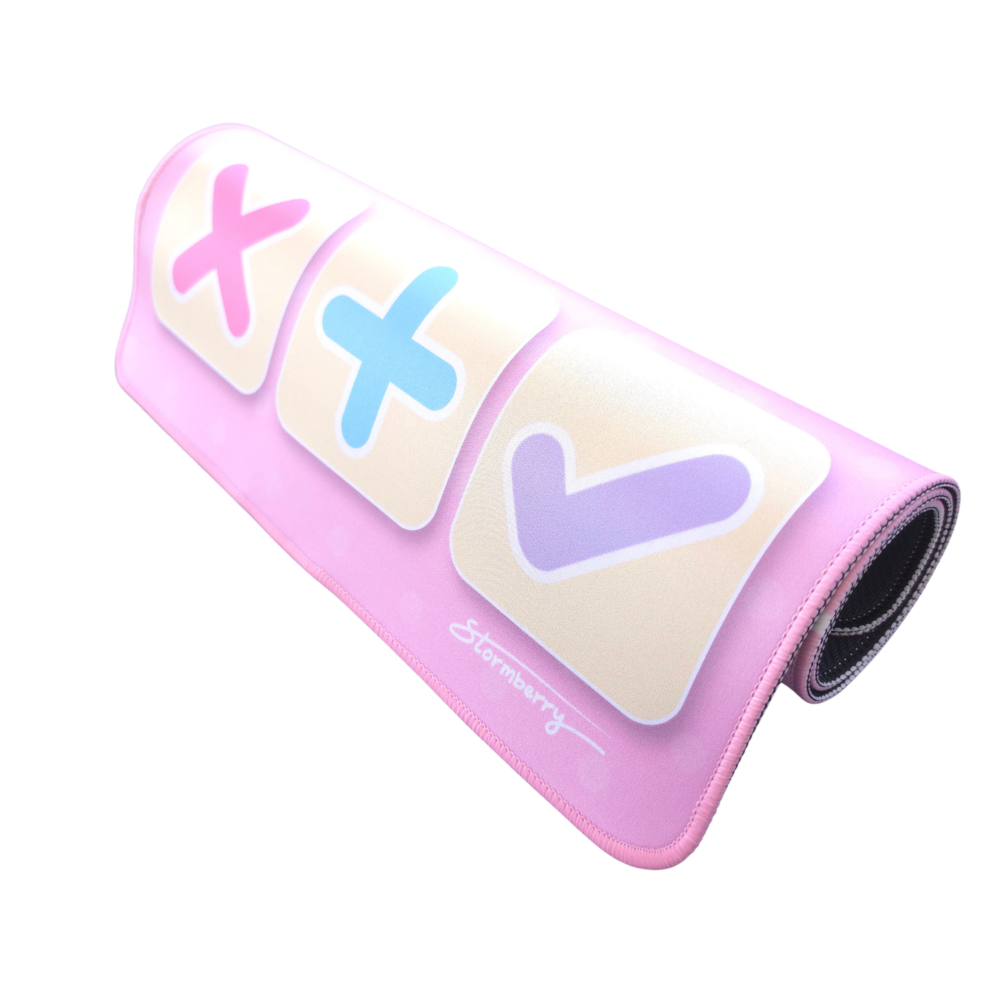 XL Signature Pink fidget trade mat rolled to show its full 24 inch length