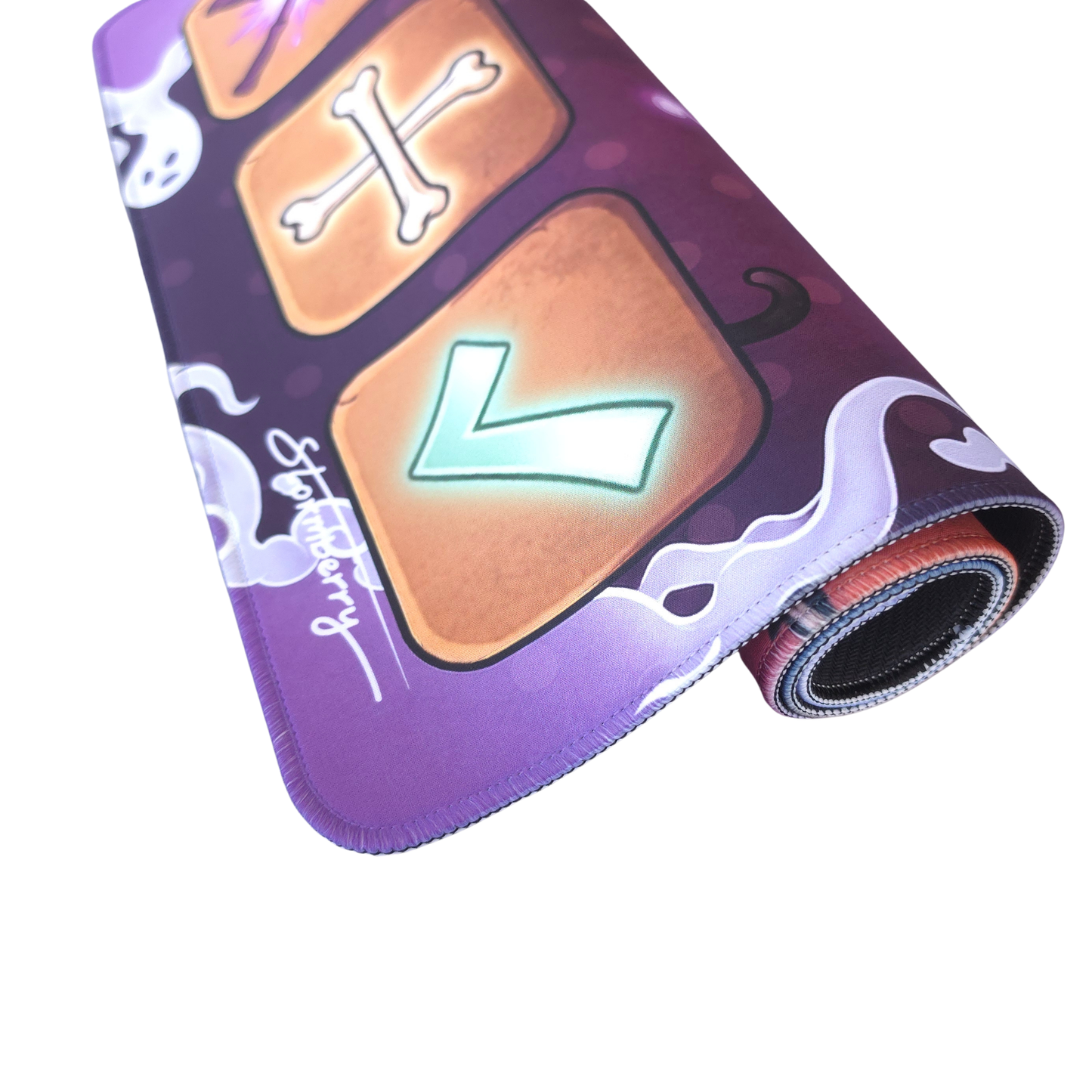XL Haunted Hollow fidget trade mat rolled to its full 24 inch length