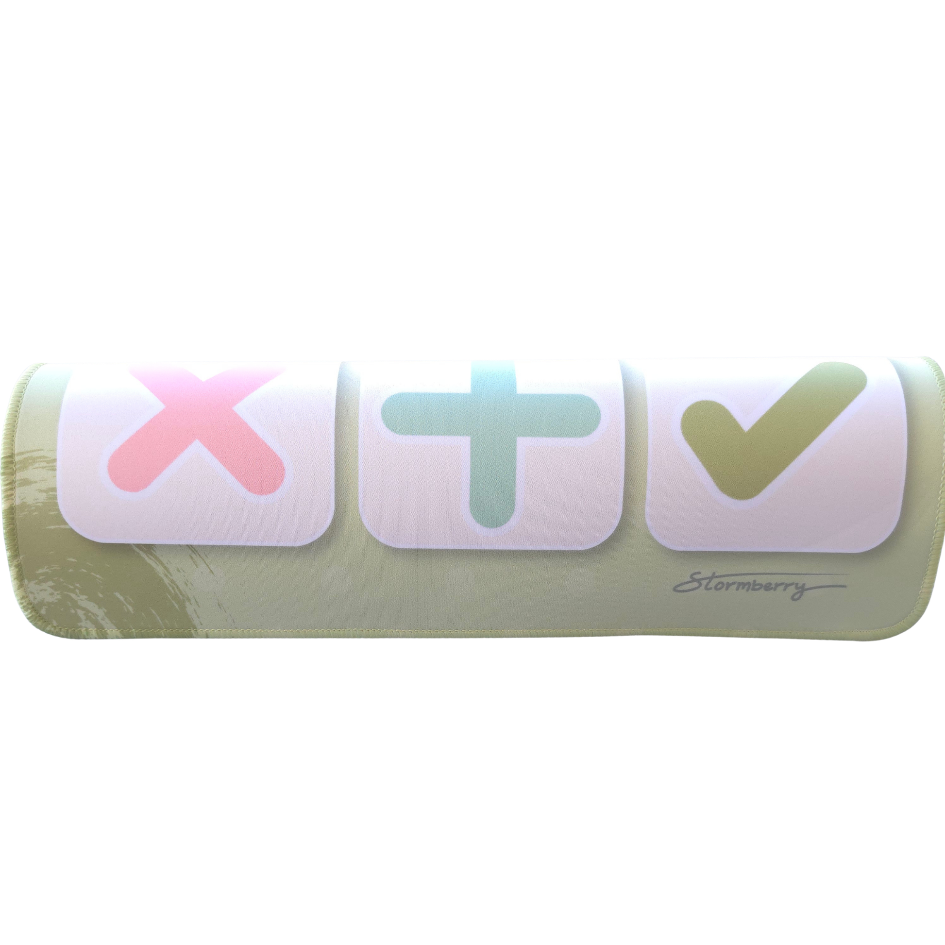 XL Matcha Garden fidget trade mat rolled up tight for travel