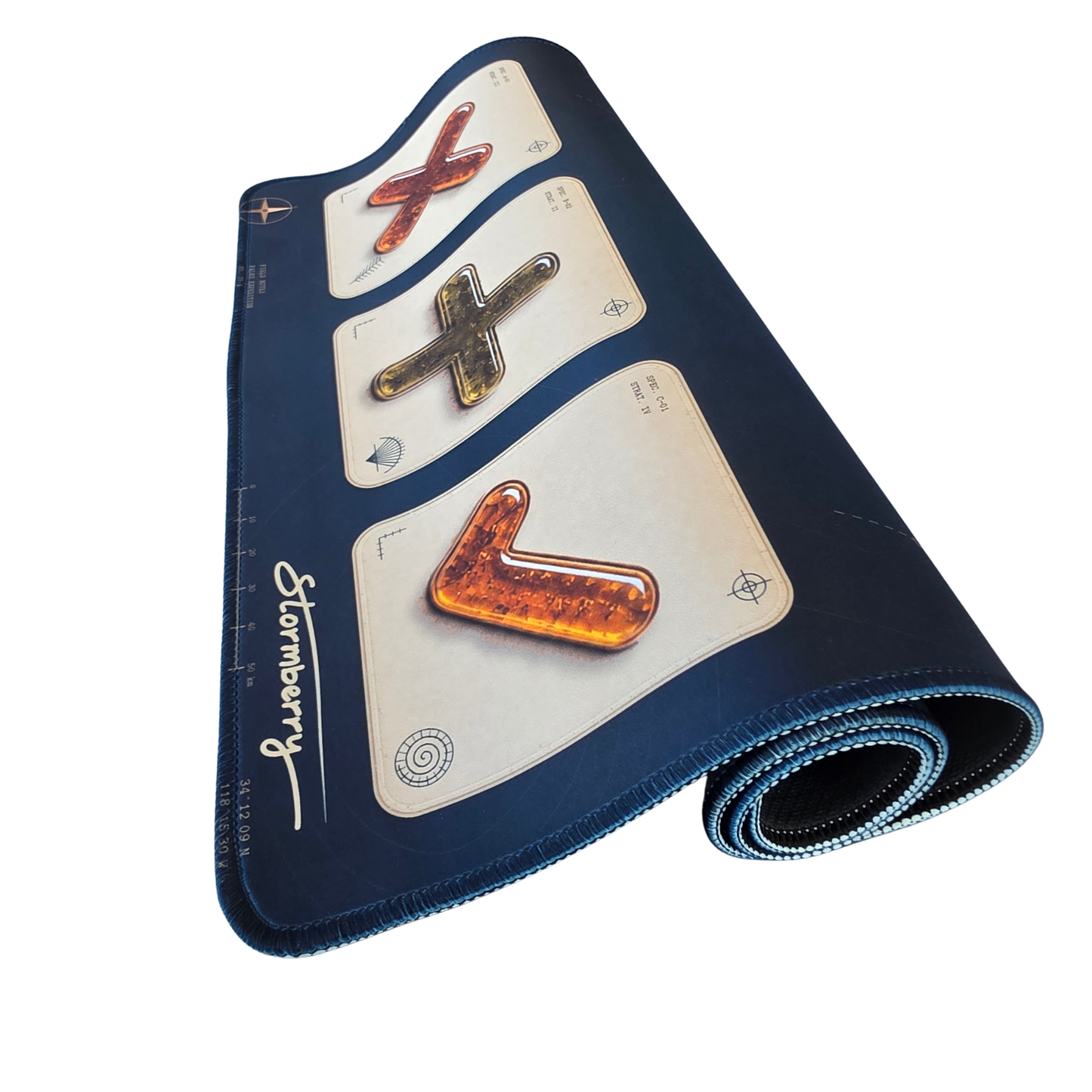 XL Fossil Field fidget trade mat with the plus and check fossil tiles facing up