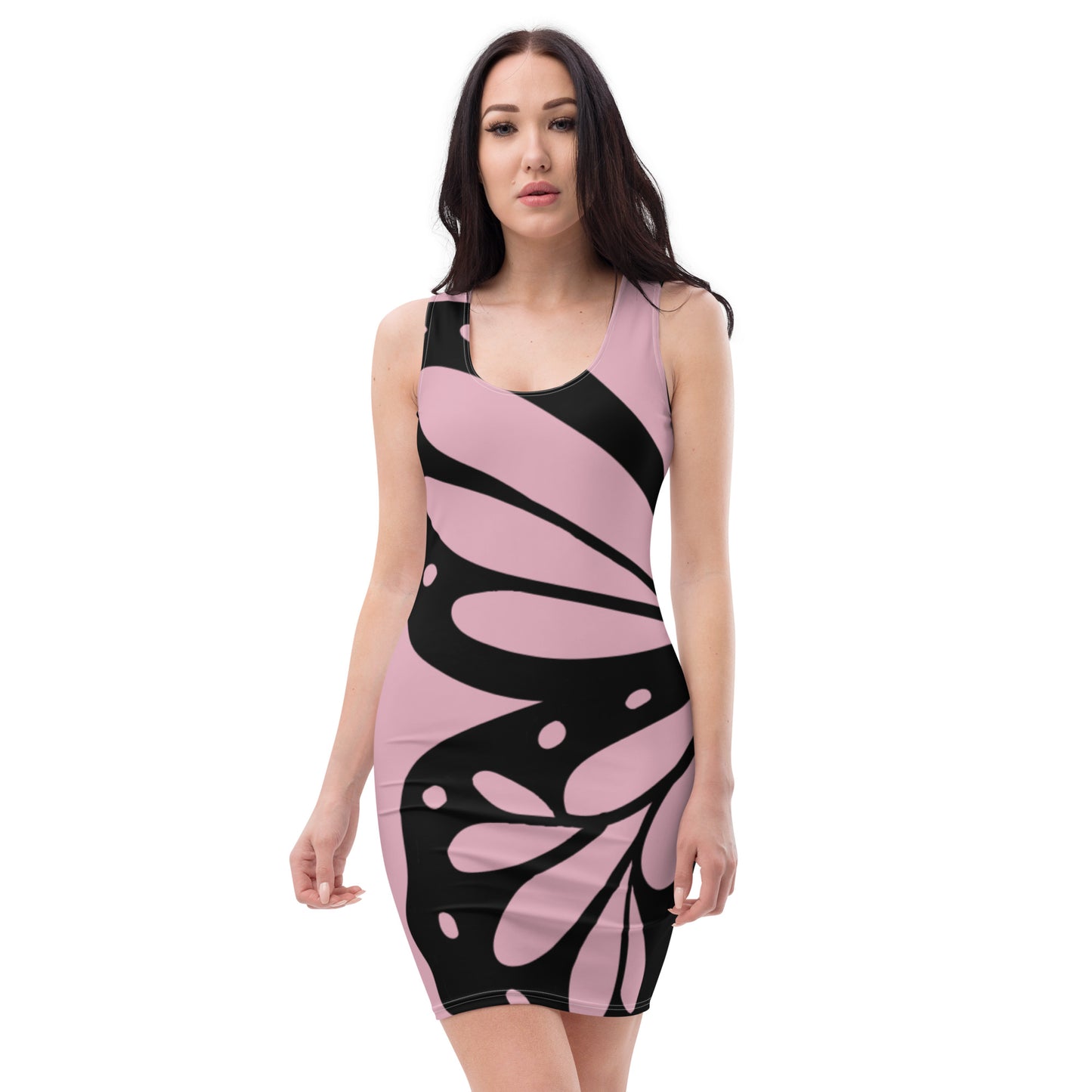 Pastel Floral Butterfly Fitted dress