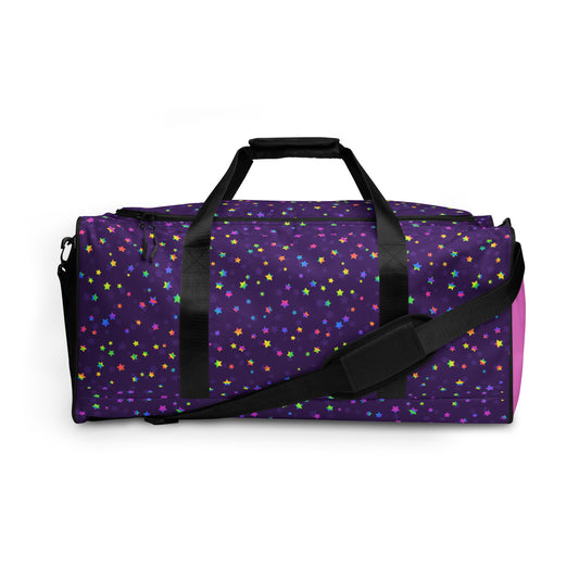 Rainbow Galaxy Stars Carry On Bag, DUFFLE BAG, Replacement Strap, Zipper Shoulder Bag, High Quality NYLON