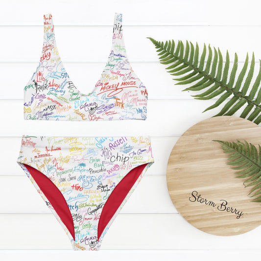 Sustainable Magical Autographs Recycled High Waisted Bikini Set