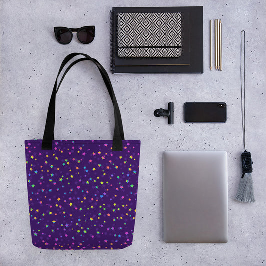 Rainbow Galaxy Stars Tote bag