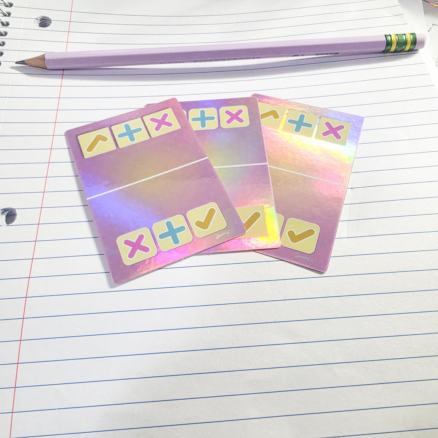 SWAP SPOT Mini Mat Sticker 3 Pack • Holographic Pink Squishy Trading Stickers 2x3 • Waterproof