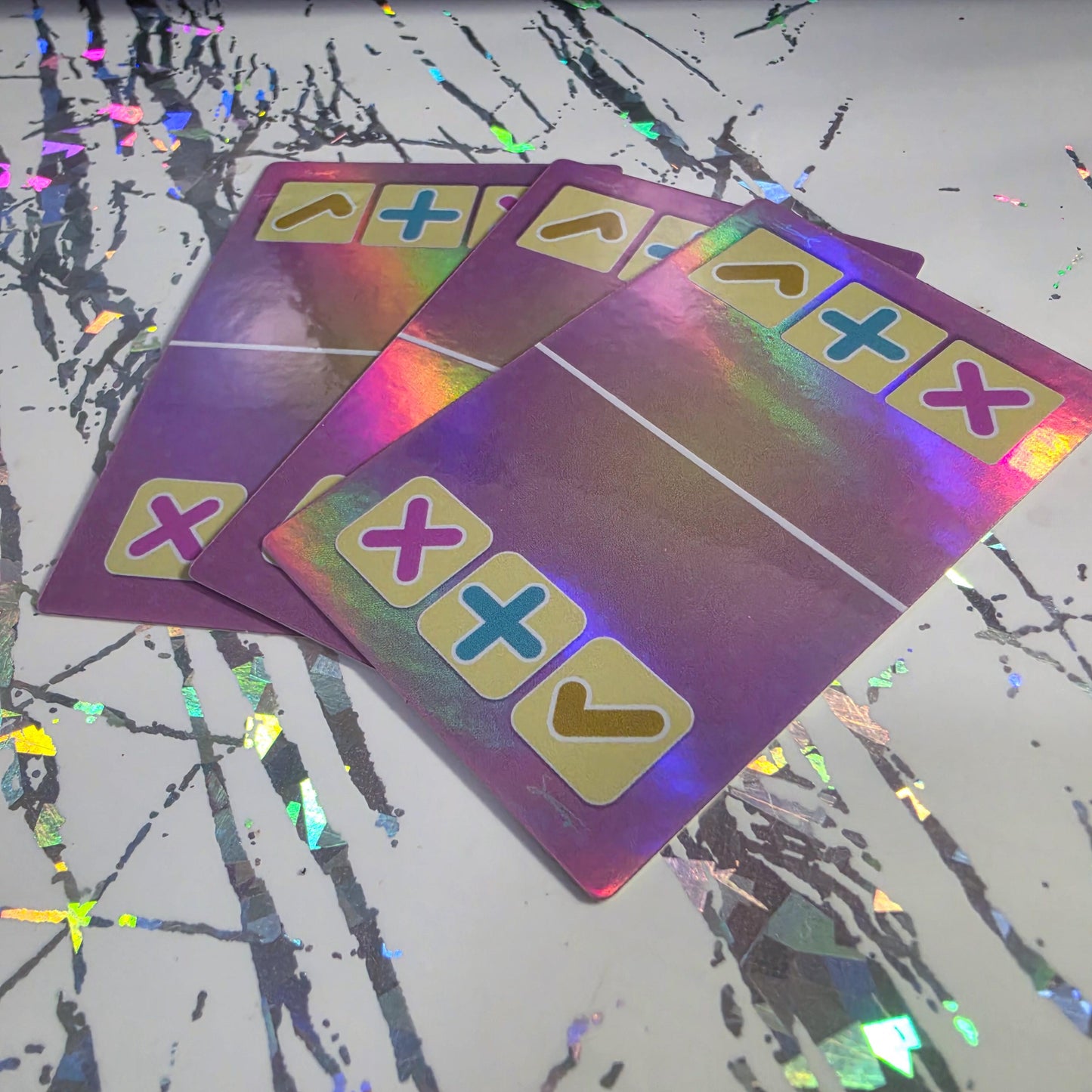 SWAP SPOT Mini Mat Sticker 3 Pack • Holographic Pink Squishy Trading Stickers 2x3 • Waterproof