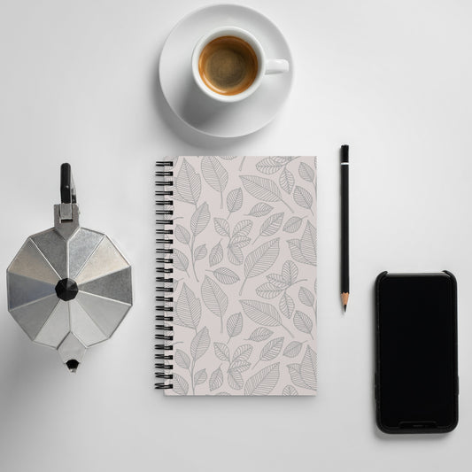 Simple Leaf Spiral notebook