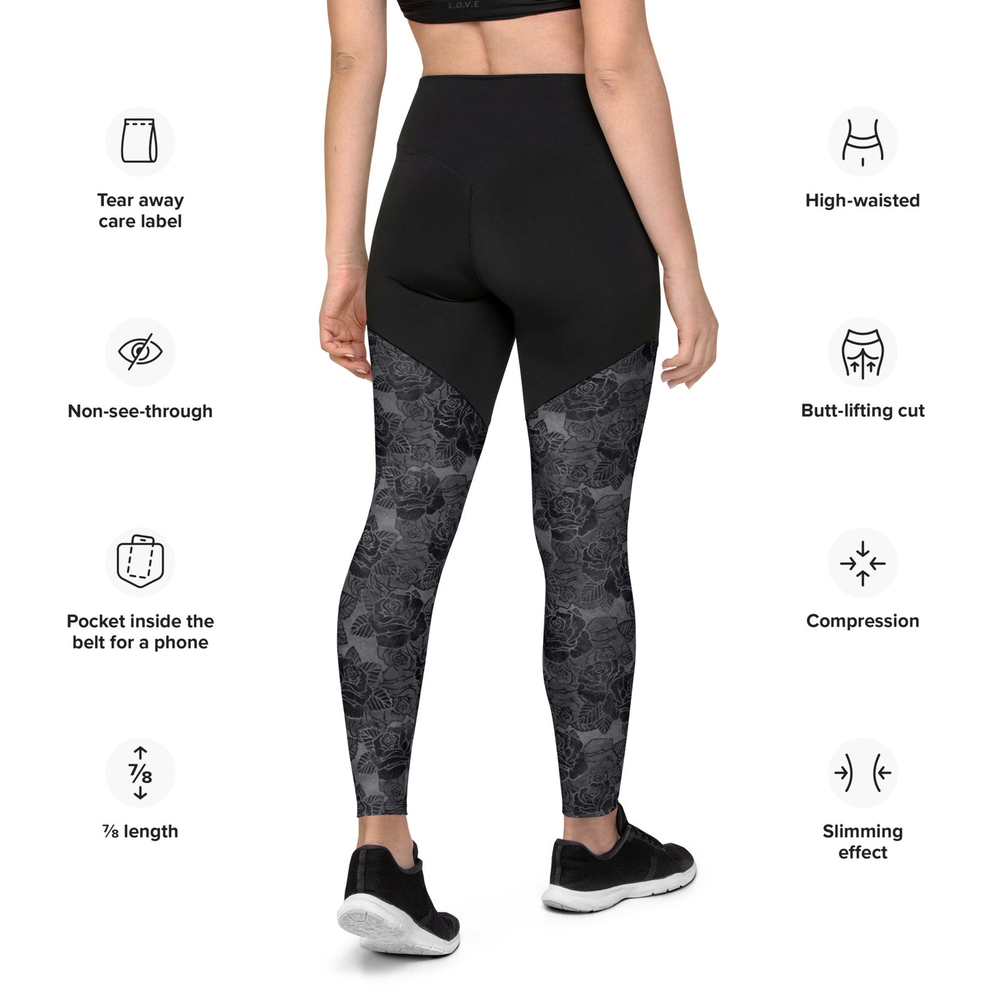 Black Rose Sports Leggings