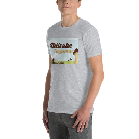 Shiitake Happens Mushys Short-Sleeve Unisex T-Shirt mushrooms