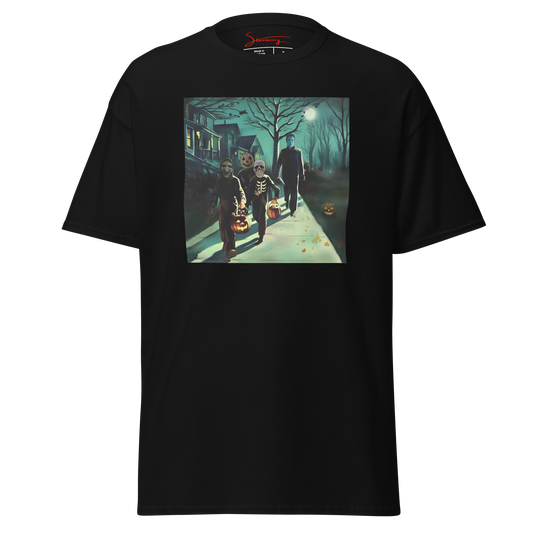 Trick-or-Treat Terror: Masked in Moonlight Unisex classic tee