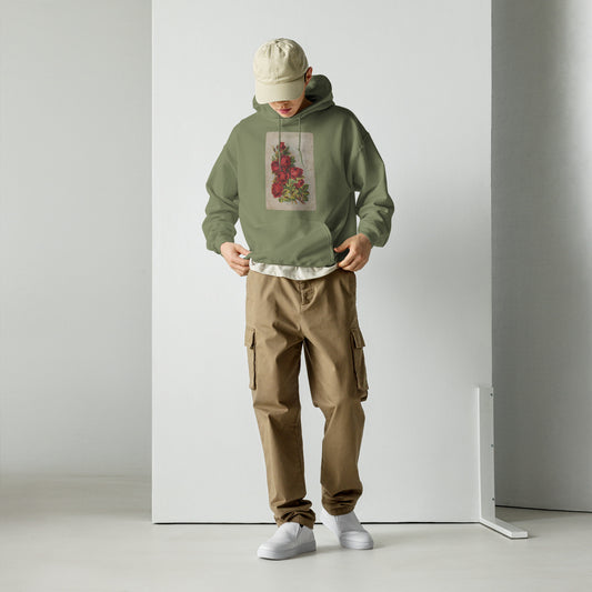 Vintage Rose Postcard Unisex Hoodie