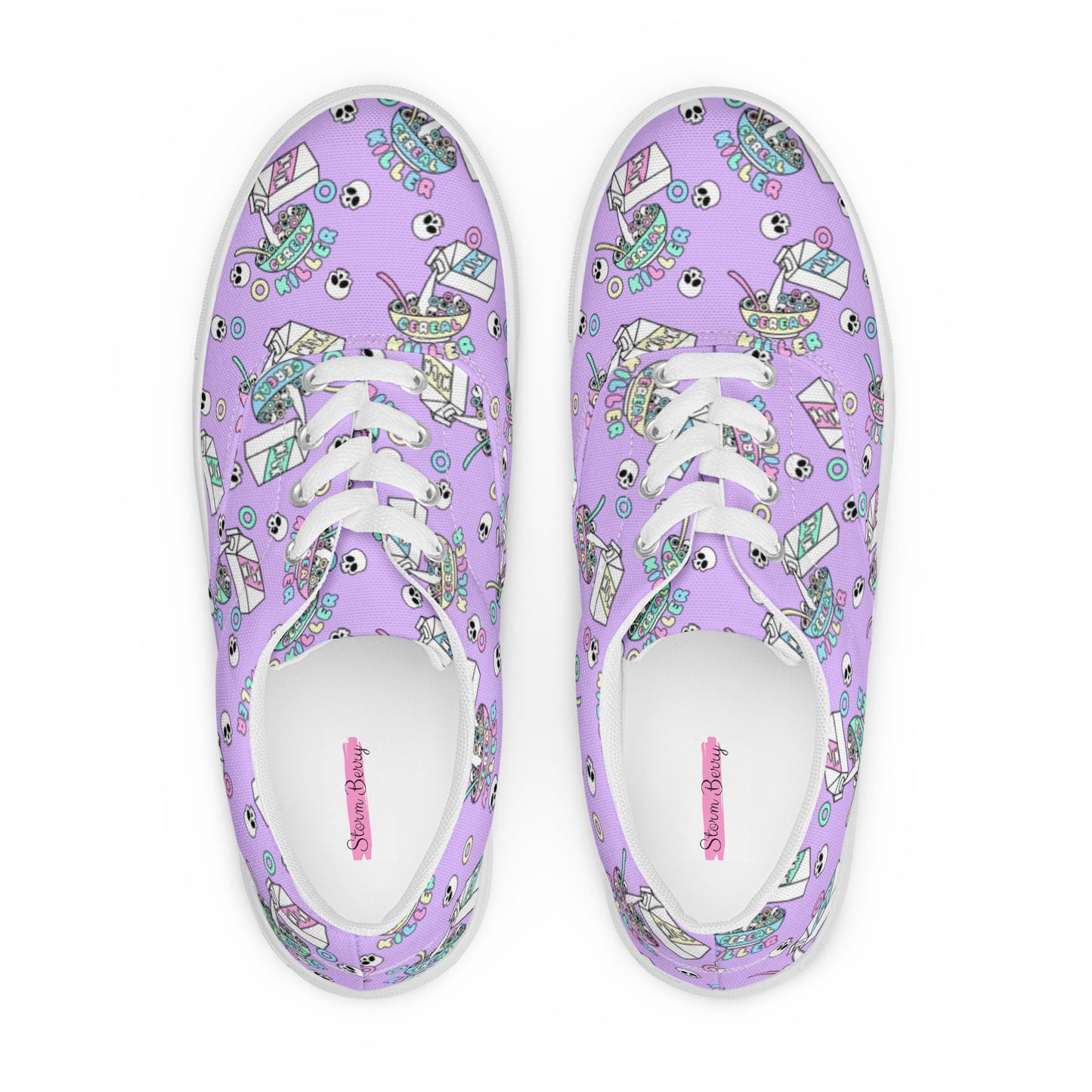 Cereal Killer Women’s lace-up canvas shoes Breakfast