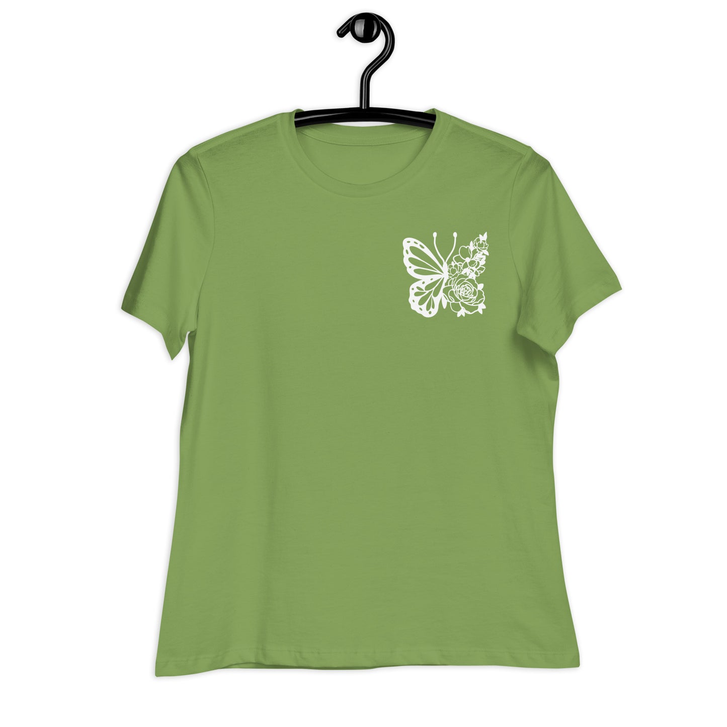 Embroidered Floral Butterfly Relaxed T-Shirt